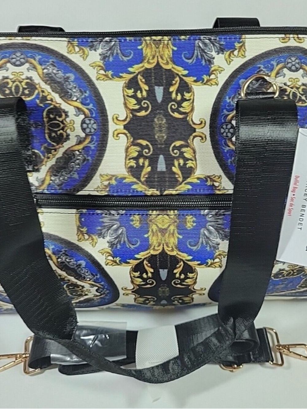 ALICE + OLIVIA  Duffle Weekender Bag Regal Romance Sapphire New - Picture 3 of 4